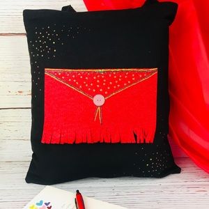 Hand painted tote bag